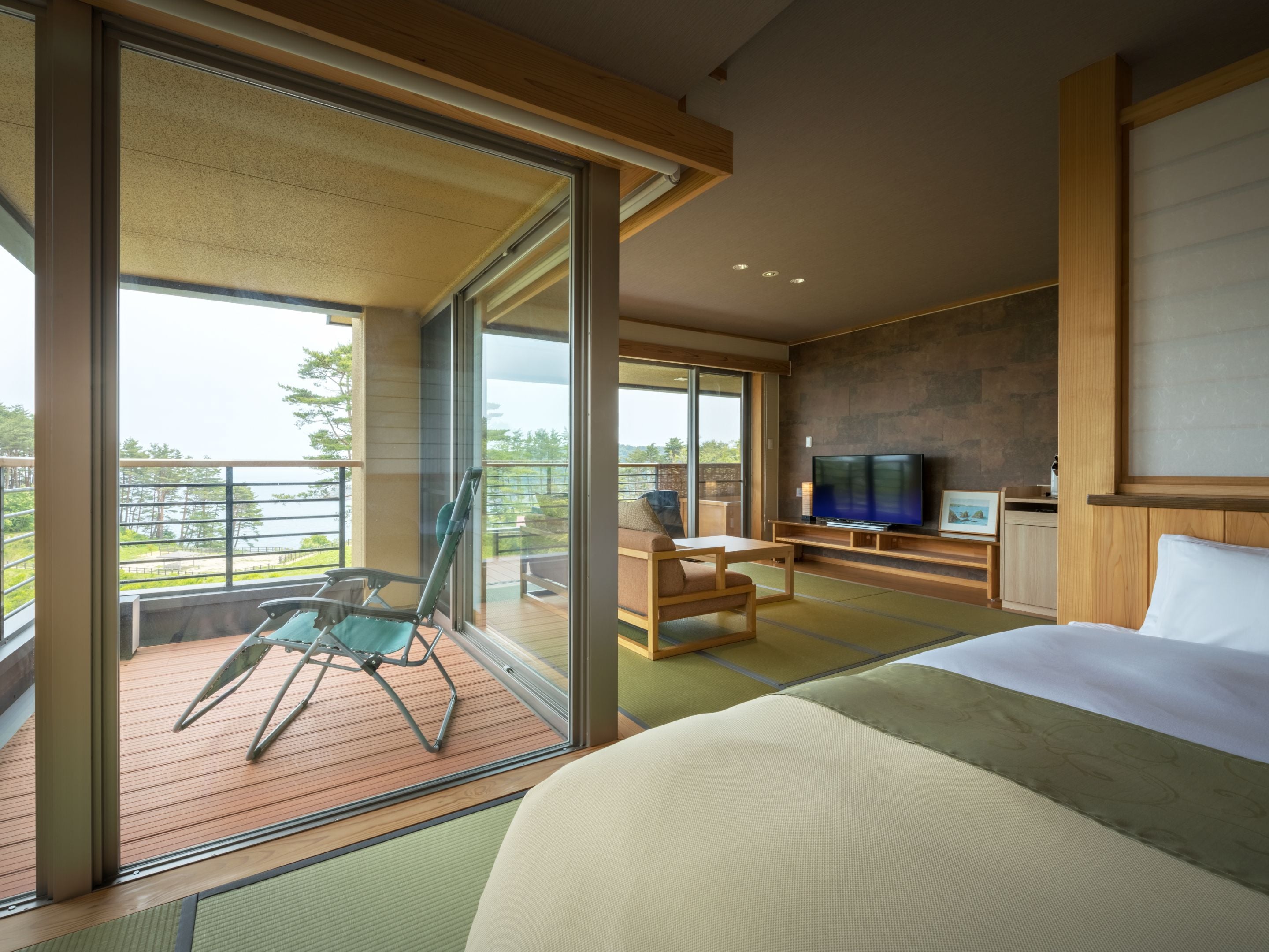 Habitación (JP Western Style, Open-air Bath, 3F) | Wifi gratis y ropa de cama 