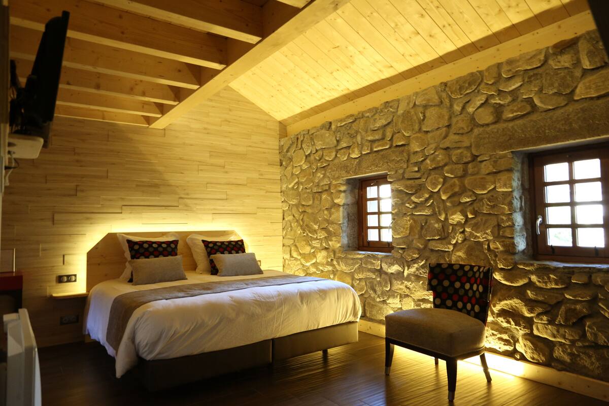 family double room, garden view | premium bedding, minibar, in-room safe, individually decorated