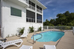 Outdoor pool, a heated pool