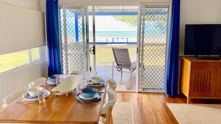 Dining. Burrum Beach House-Waterfront-Private Jetty-2BR
