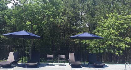 Beautiful accommodations and refreshing pool in a serene setting