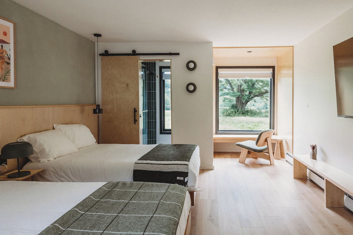 Luxury Room, 2 Double Beds (Room 11) | Premium bedding, memory foam beds, desk, laptop workspace