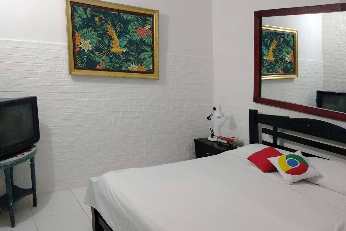 Blackout curtains, iron/ironing board, free WiFi, bed sheets