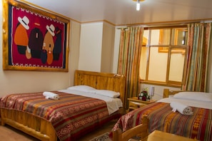 Twin Room, Multiple Beds | Down comforters, desk, blackout drapes, iron/ironing board - Hostal Santa Fe 2 (Otavalo)