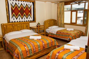Triple Room, Multiple Beds | Down comforters, desk, blackout drapes, iron/ironing board - Hostal Santa Fe 2 (Otavalo)