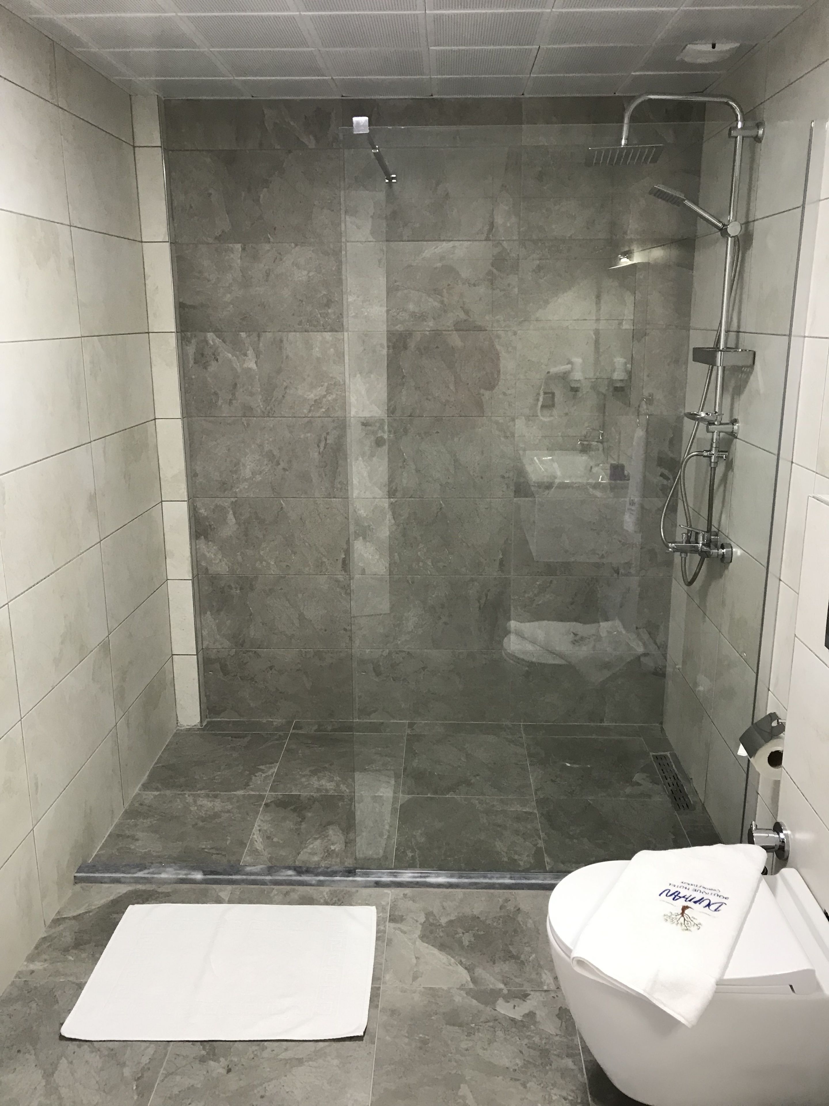 standard room, pool view | bathroom | shower, rainfall showerhead, free toiletries, hair dryer