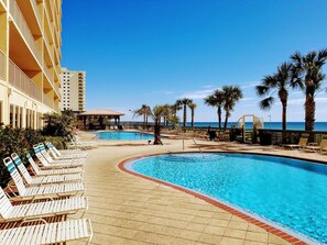 Outdoor pool, a heated pool
