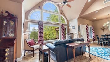 TV, fireplace, video games