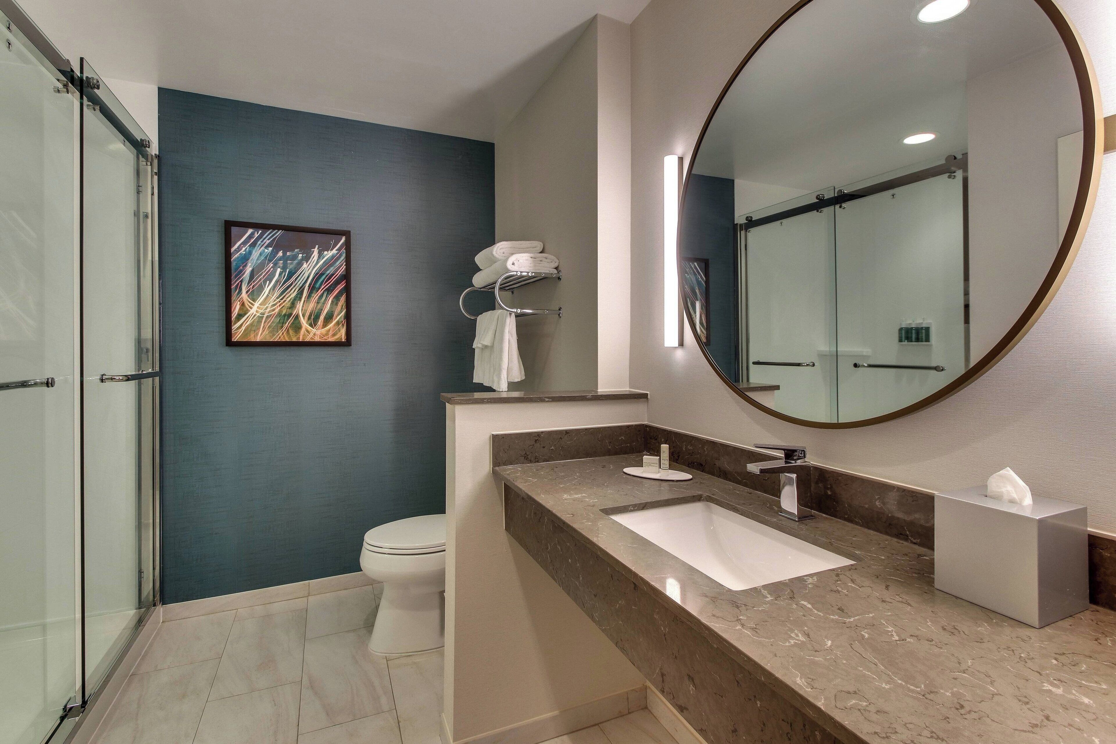 free toiletries, hair dryer, towels, soap