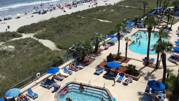 A resort with a pool area, beach, and ocean view. - Ocean View Unit North Myrtle Beach!  May 5- May 12, 2019 (North Myrtle Beach)