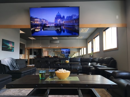 Interior. Sleek, modern one bedroom apartment in the heart of Newport.