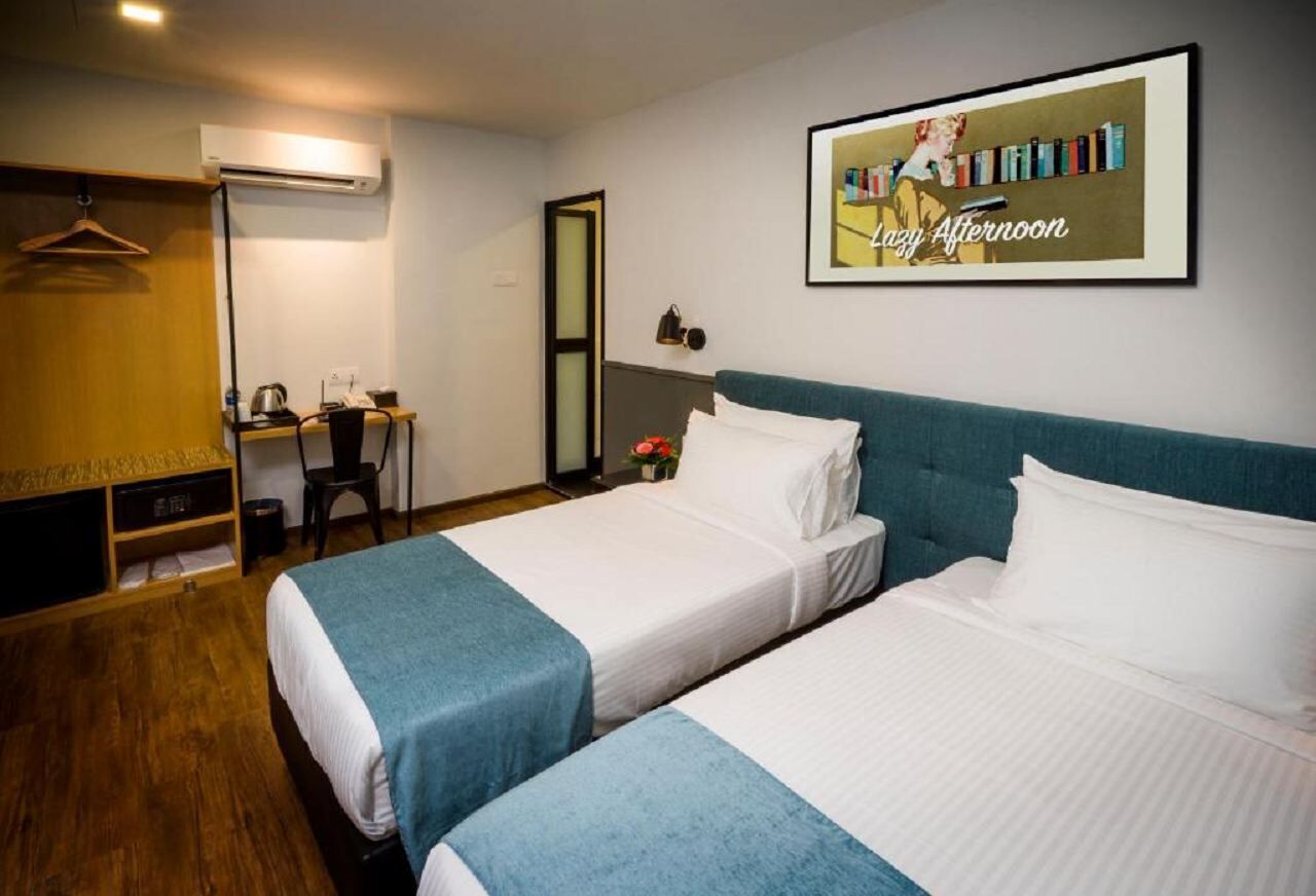 Desk, free WiFi, bed sheets
