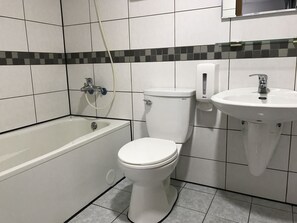 Een douche, gratis toiletartikelen, een haardroger, pantoffels