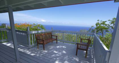 Beautiful mountain top cottage with a gorgeous view of the Caribbean Sea