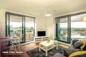 Apartment (904) | Living room | Flat-screen TV - Leeds Urban Square Apartments (Leeds)