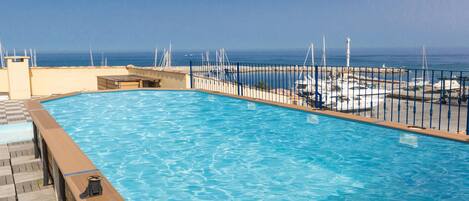 Outdoor pool, a rooftop pool
