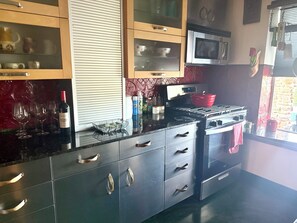 Fridge, microwave, oven, stovetop - Incredible views from the top of the hill (Johnson City)