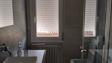 Hair dryer, towels