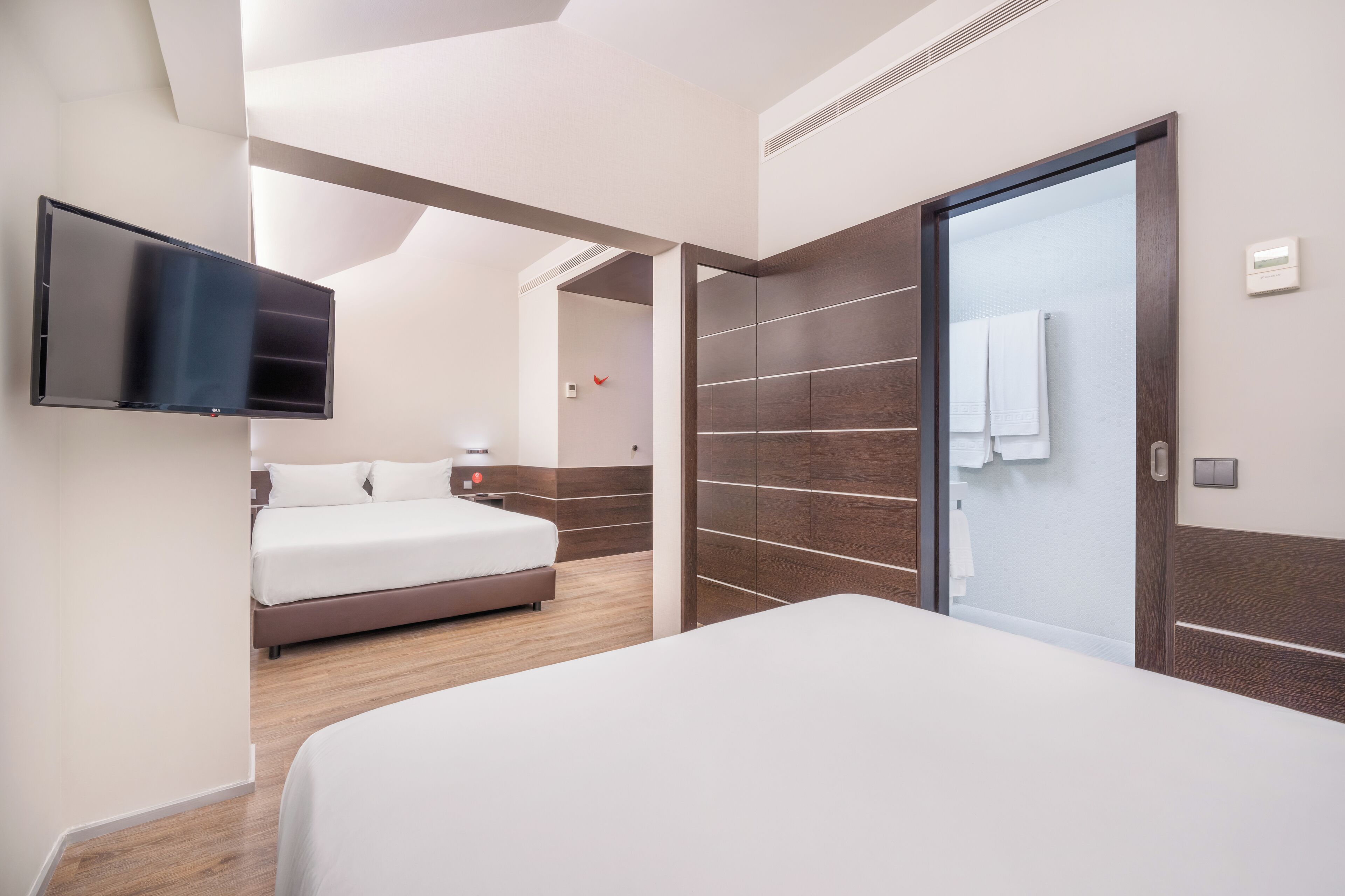 superior double room, 2 queen beds | in-room safe, desk, blackout curtains, soundproofing