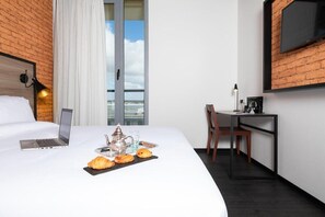 Double Room With Balcony | Premium bedding, in-room safe, desk, blackout drapes