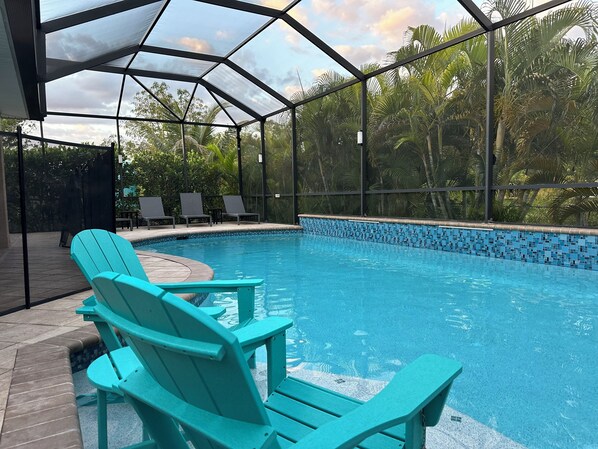 Piscina externa, piscina aquecida