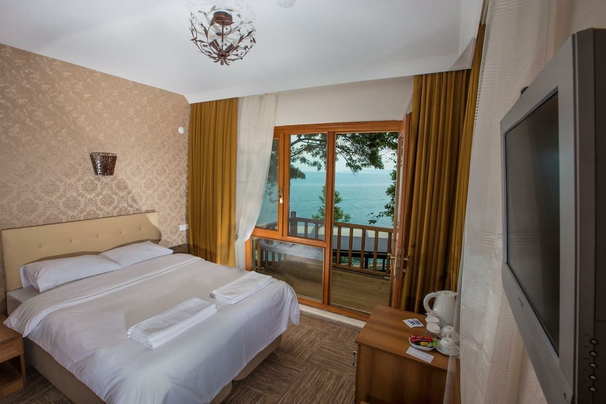 standard double room, non smoking, sea view | minibar, free wifi, bed sheets