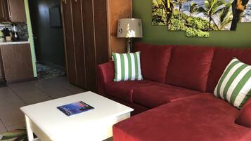 Studio Premium, pemandangan samudra | Area keluarga | Smart TV