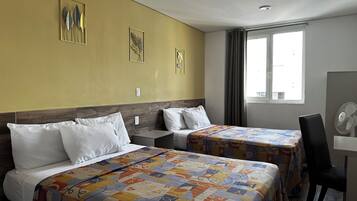 Family Room, 2 Double Beds | In-room safe, blackout drapes, iron/ironing board, free WiFi