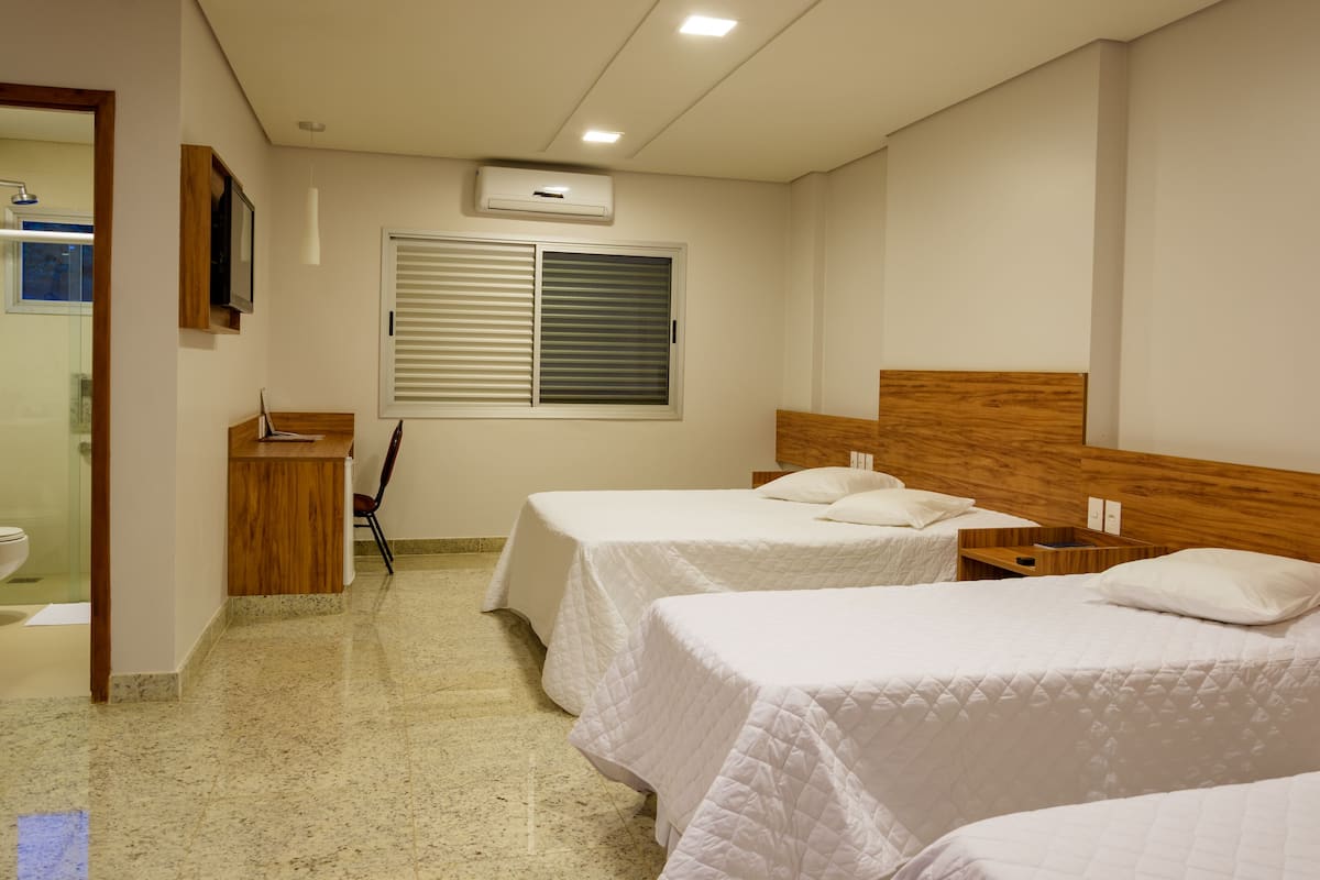Desk, laptop workspace, free cots/infant beds, free WiFi