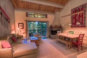 Condo, Multiple Beds, Fireplace | Living area | 40-inch TV with cable channels, fireplace - Cheyenne's Place (Kings Beach)