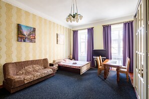 Desk, iron/ironing board, free WiFi, bed sheets - Apartments on Square Rynok on Theatralna Street (Lviv)