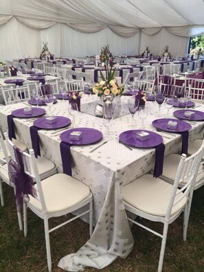 Área externa para banquete