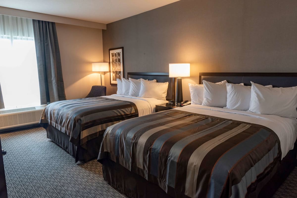 Room, 2 Queen Beds, Non Smoking | Premium bedding, pillow-top beds, desk, blackout curtains
