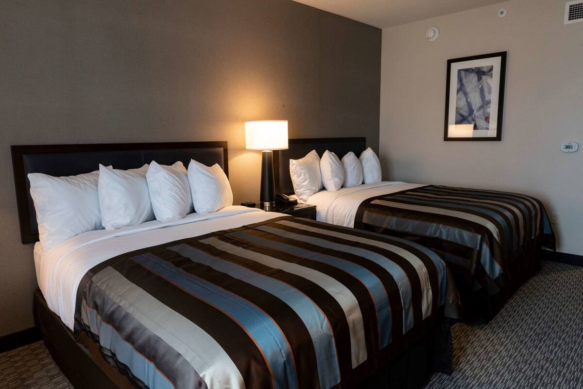 Room, 2 Queen Beds, Accessible, Non Smoking (Mobility) | Premium bedding, pillowtop beds, desk, blackout drapes