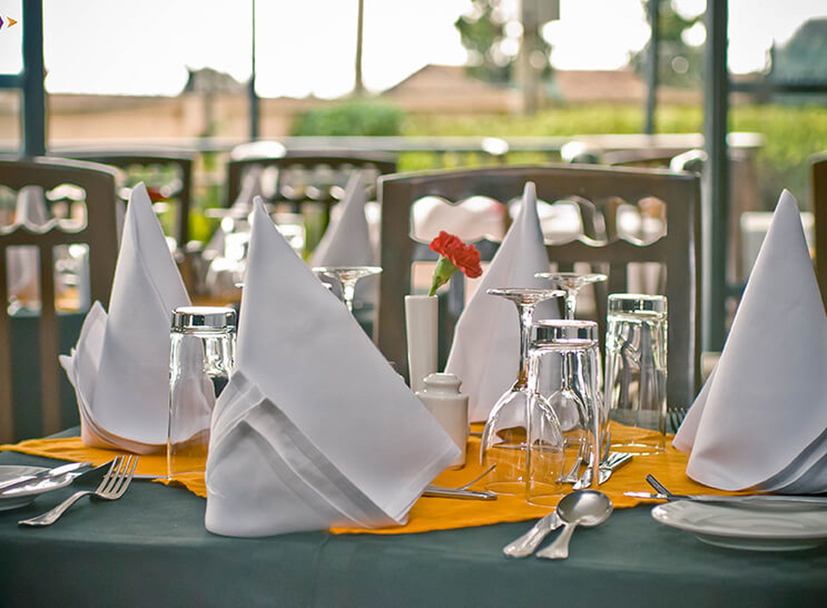 outdoor banquet area
