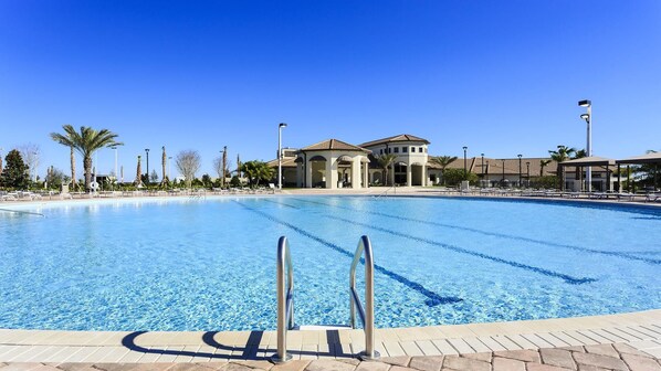 Outdoor pool, a heated pool