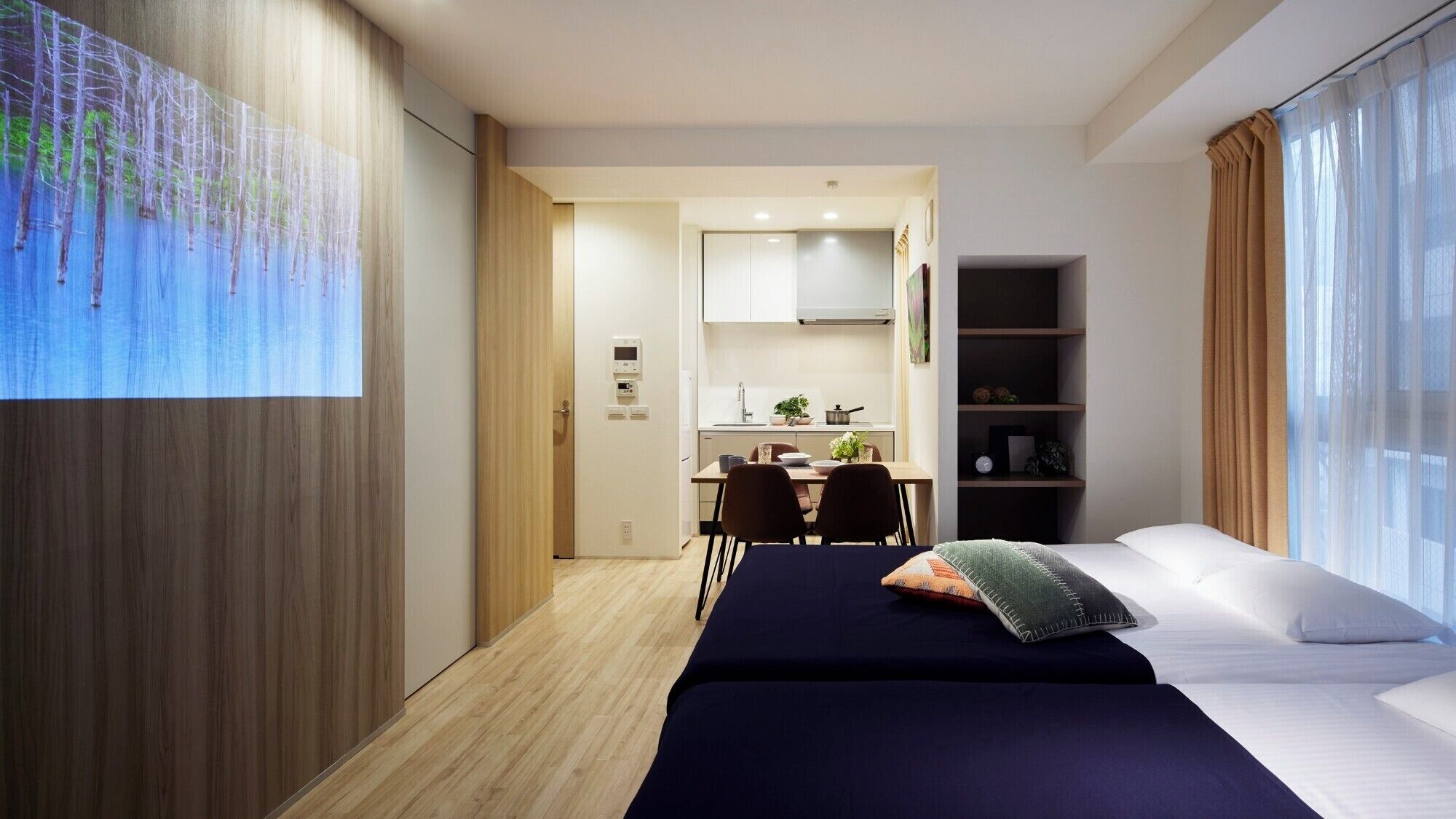 Moderate Theater 2 beds B Non Smoking | Individually decorated, individually furnished, desk, laptop workspace