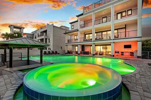 A heated pool