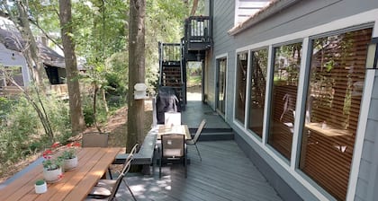 Lake and marina view, Cape Royale under the trees, newly remodeled kitchen