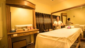 Body treatments, aromatherapy, deep-tissue massages, Swedish massages