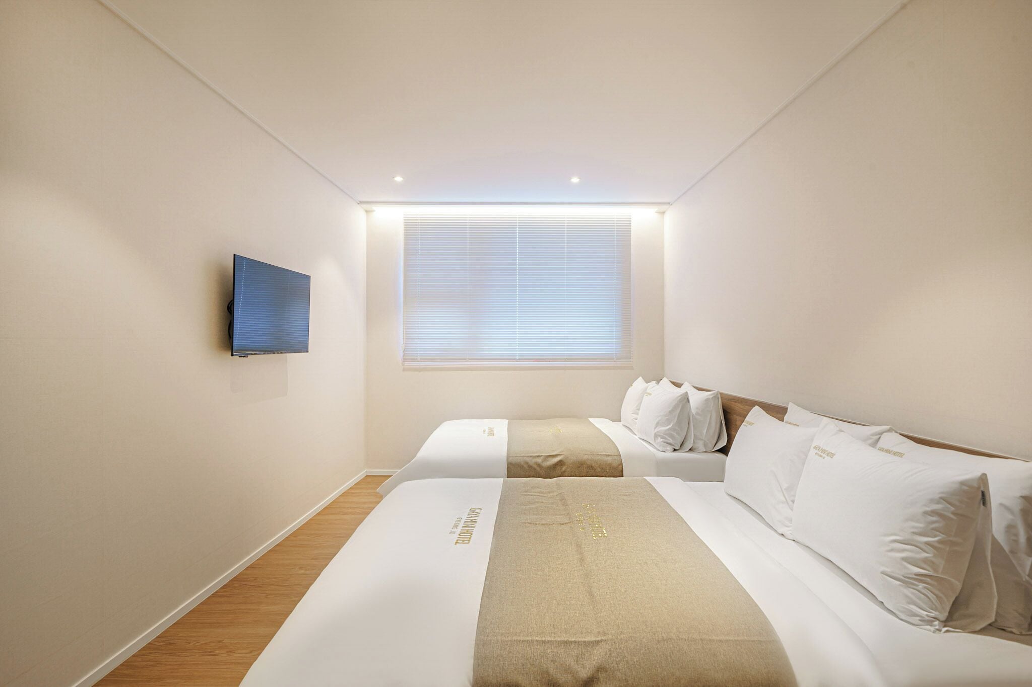 family twin room, annex building | premium bedding, memory-foam beds, desk, laptop workspace