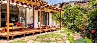 Det er et strandhus, og du kan gå rundt i havet og hjem med badedrakten