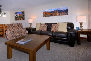 TV, fireplace, offices