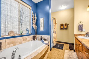 Hair dryer, towels - Dog-friendly, mountain view home with private hot tub, central AC, and fireplace (Moab)