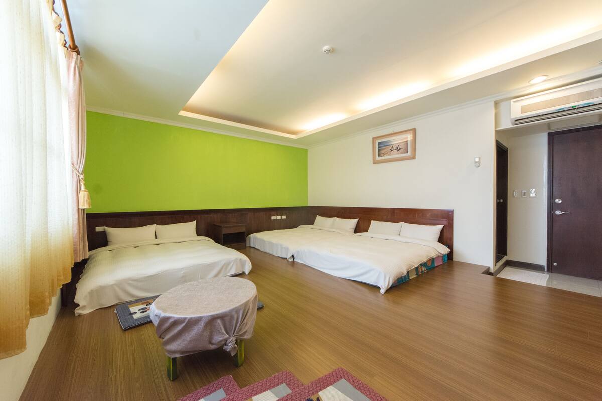 Desk, blackout curtains, free WiFi, bed sheets