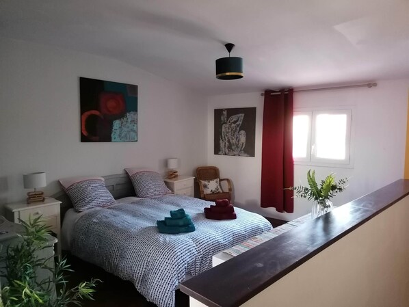 1 bedroom, iron/ironing board, travel crib, free WiFi