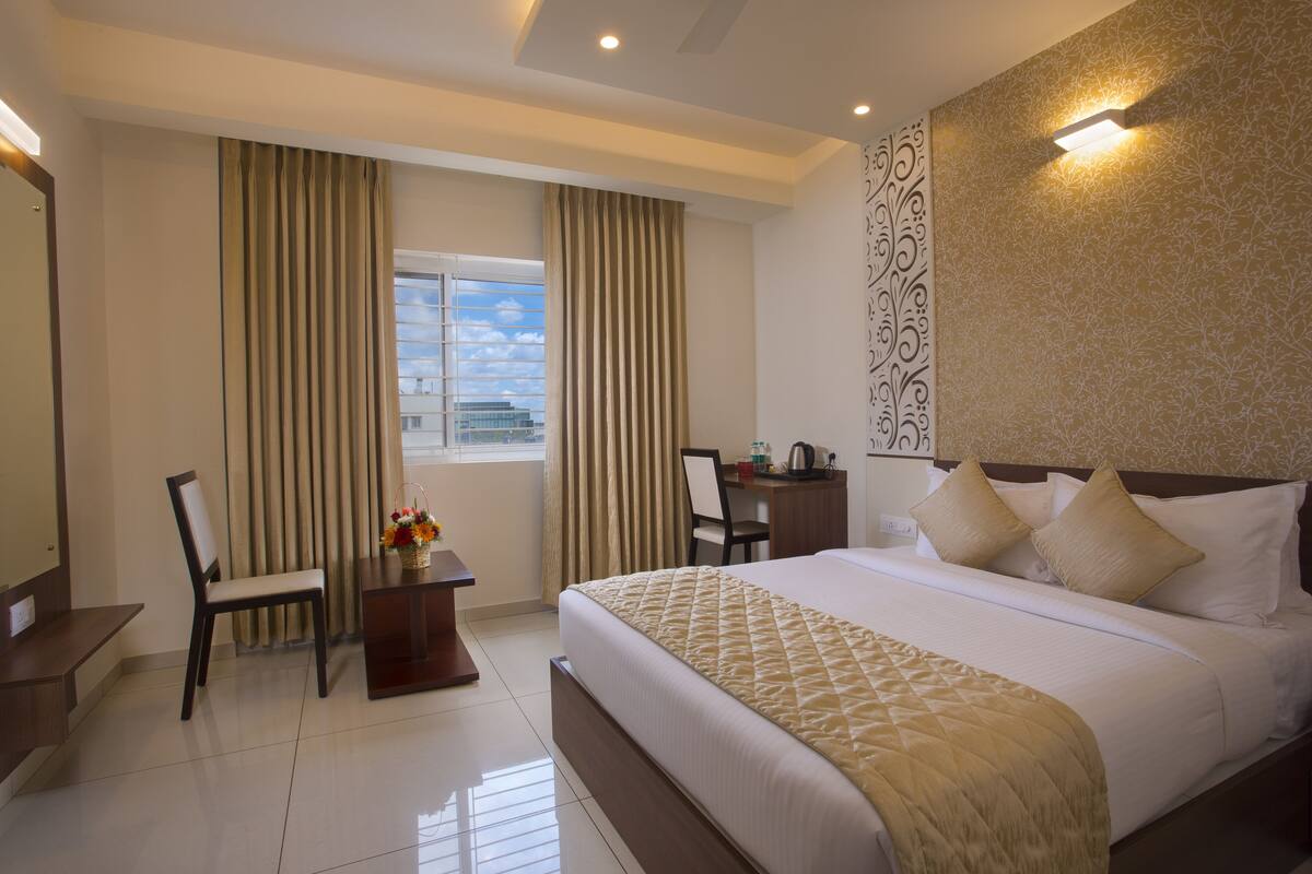 Ropa de cama de alta calidad y minibar