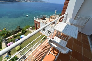 Standard Double Room, Sea View | Balcony view - Reyhan Hotel (Karaburun)