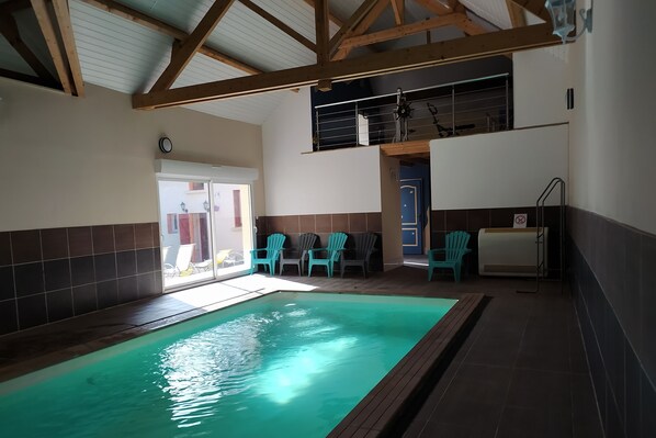Indoor pool, a heated pool