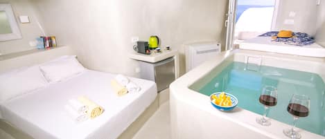 Ferienhaus, 1 Schlafzimmer, Whirlpool, Meerblick (Cave)